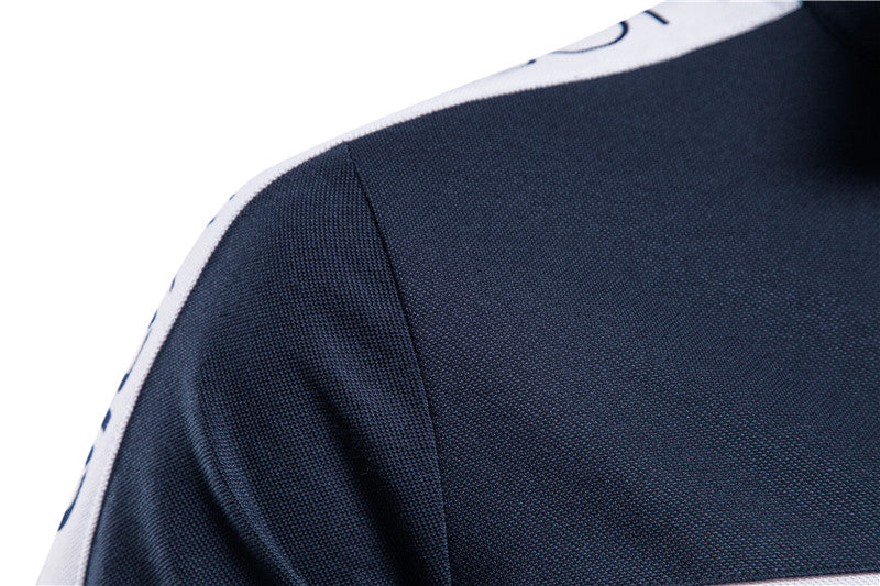 Men's Polo Shirt Summer Patchwork
