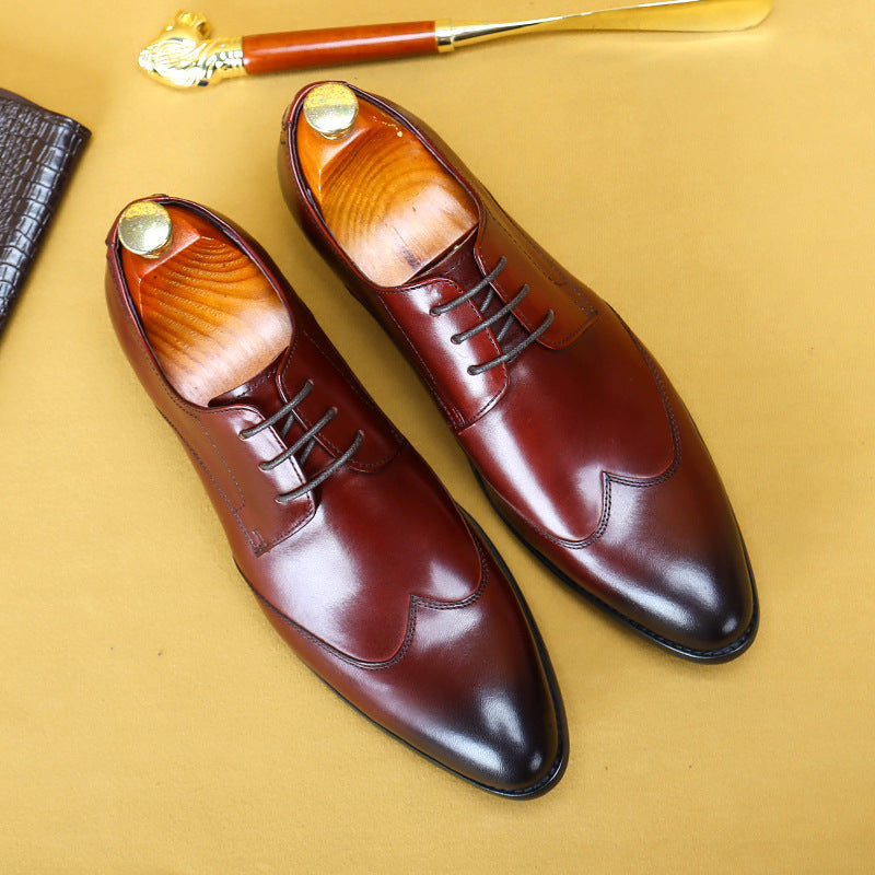 Oxford Formal Business Lace-up Full Grain Leather Shoes