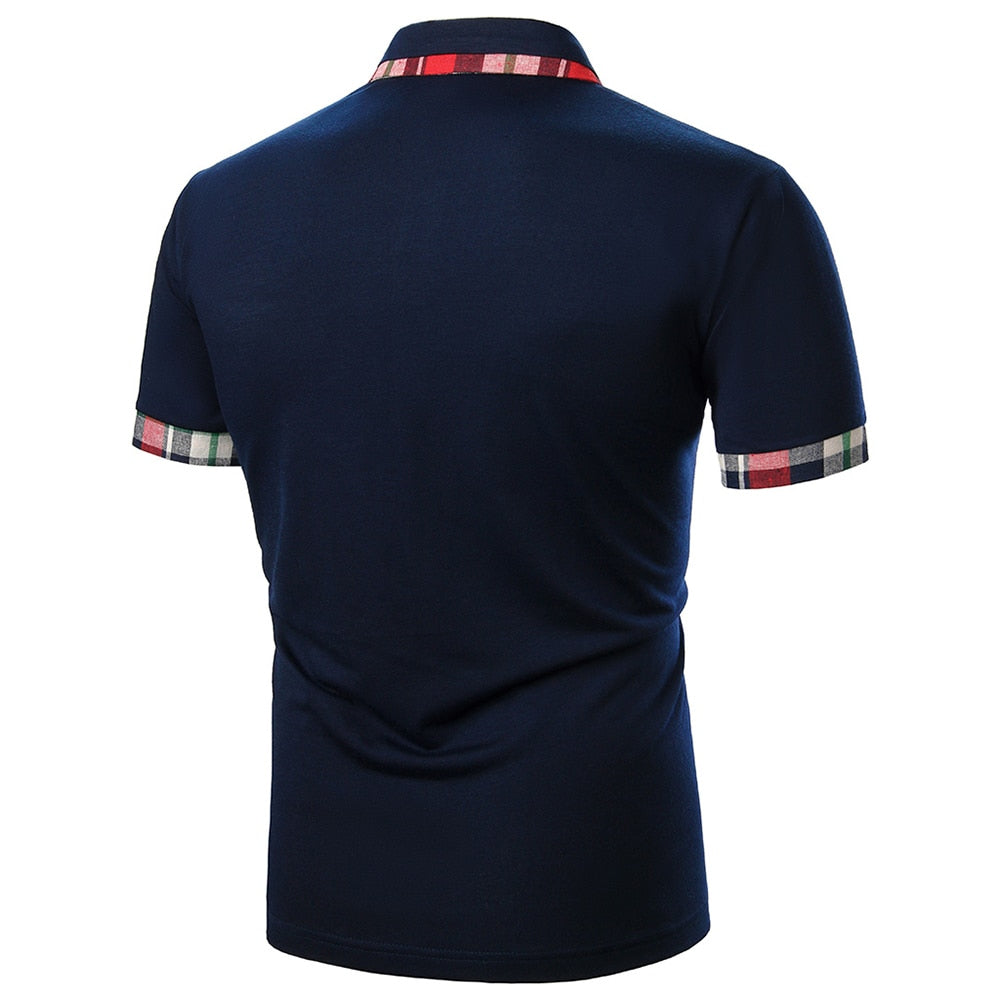 Men Slim Polo Shirt Short Sleeve