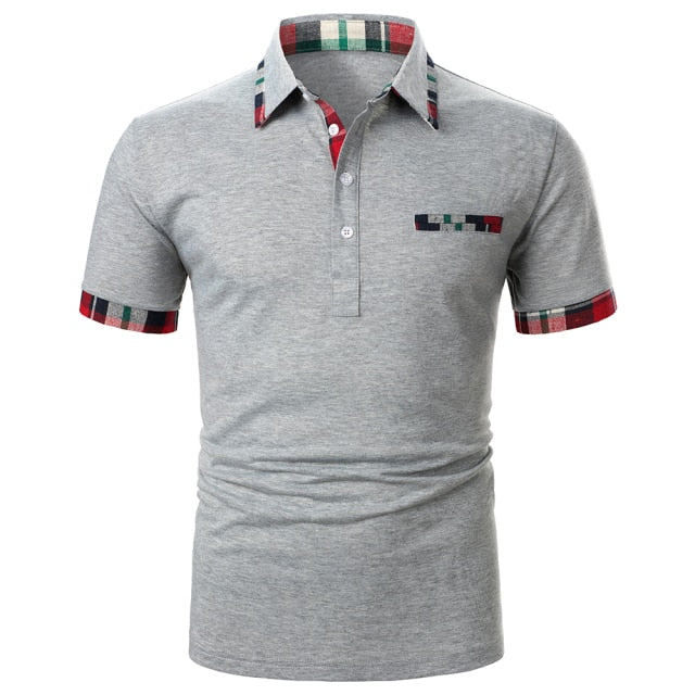 Men Slim Polo Shirt Short Sleeve
