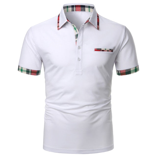 Men Slim Polo Shirt Short Sleeve