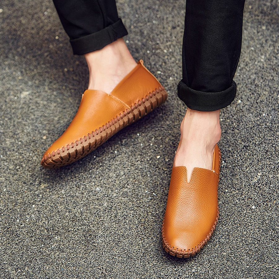Dwayne Genuine Cow Leather Handmade Mens Loafers