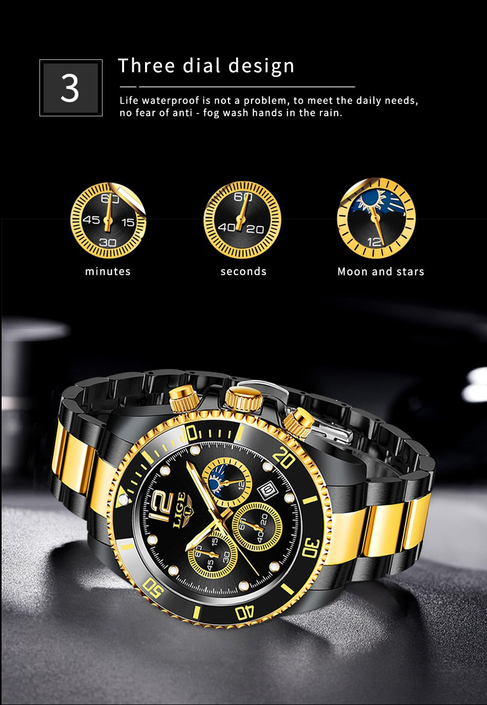 Men Business Stainless Luxury Watch - Quartz