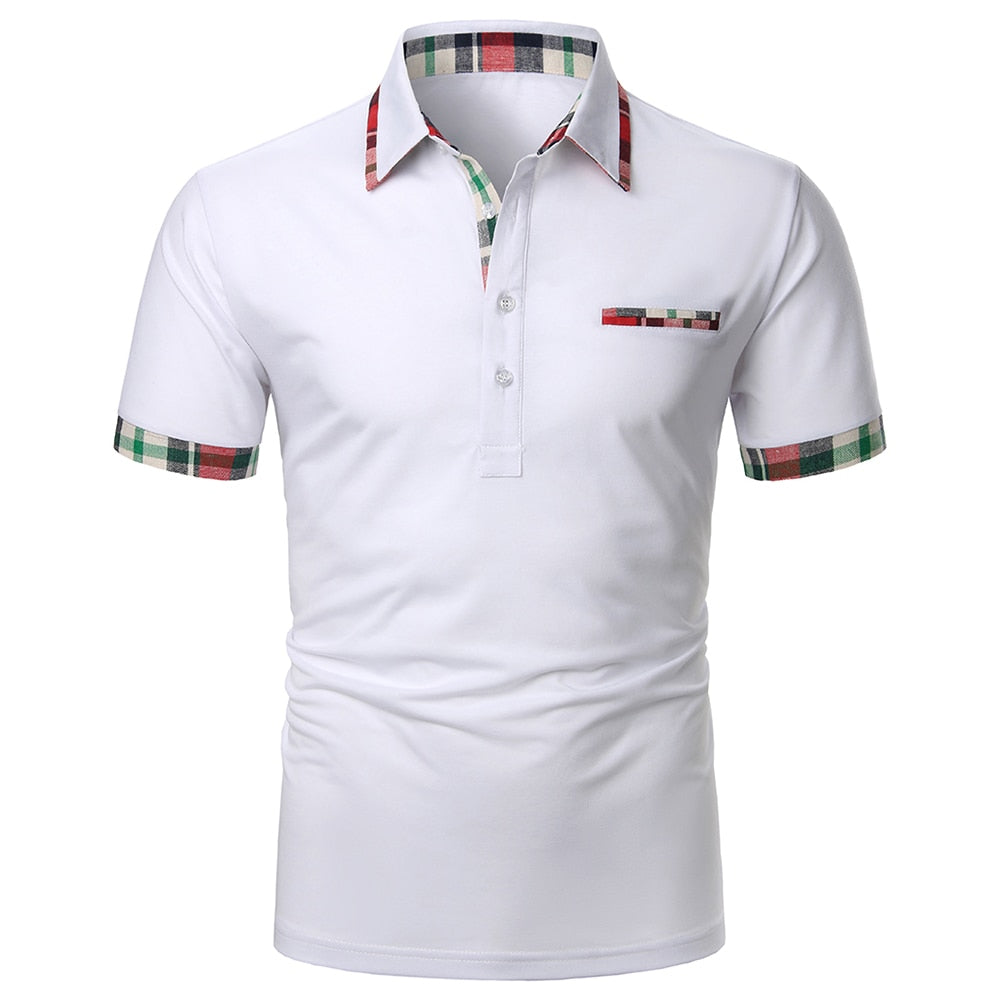 Men Slim Polo Shirt Short Sleeve