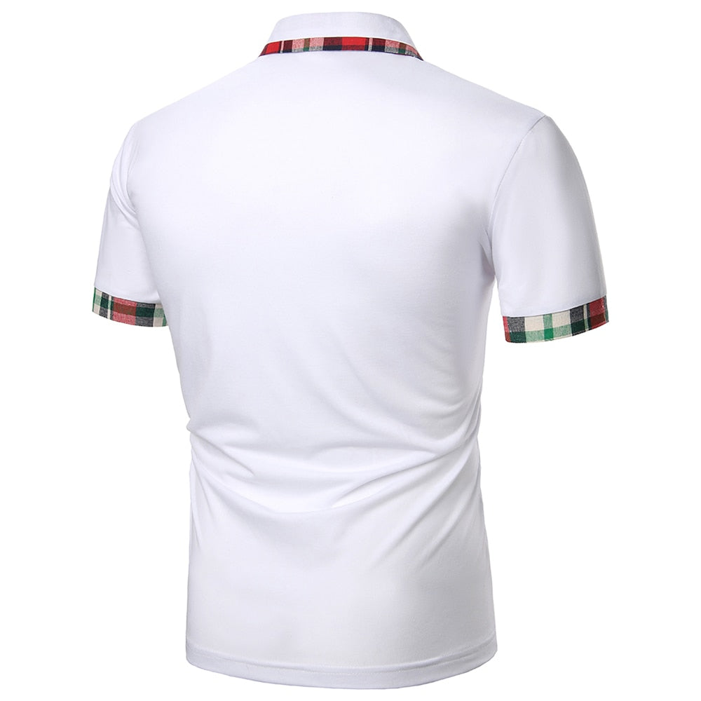 Men Slim Polo Shirt Short Sleeve