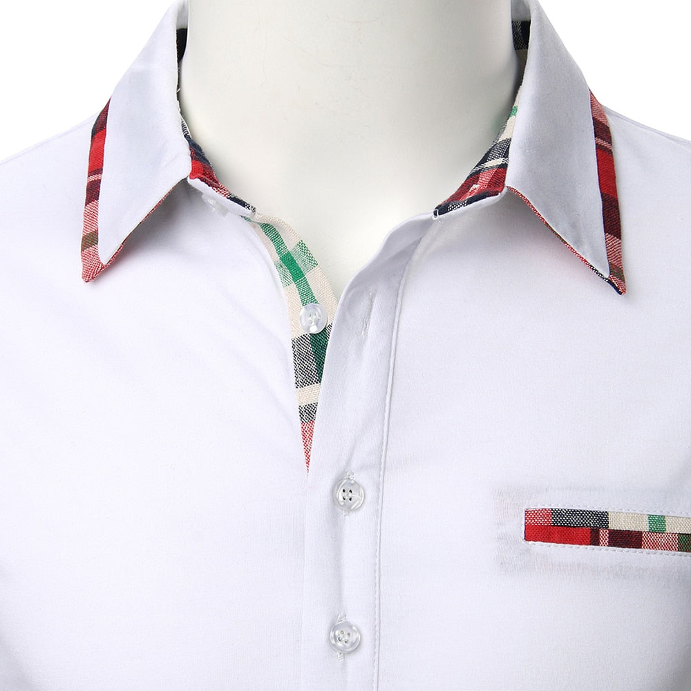 Men Slim Polo Shirt Short Sleeve