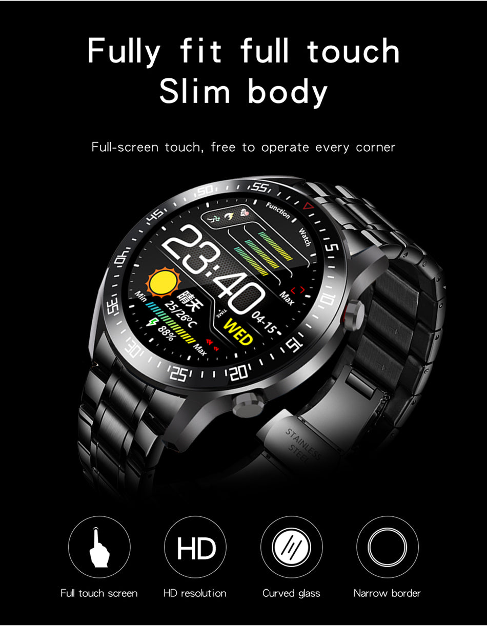 Touch Screen Mens Smart Watch IP68 Waterproof