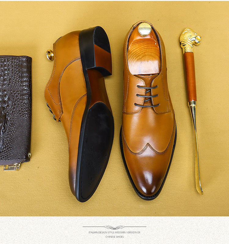 Oxford Formal Business Lace-up Full Grain Leather Shoes