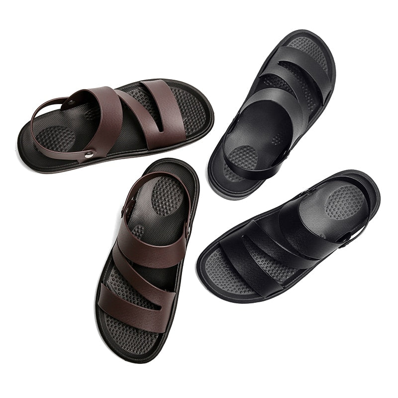 ConquerorComfort™ - Roman Leather Lightweight Sandals