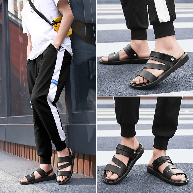 ConquerorComfort™ - Roman Leather Lightweight Sandals