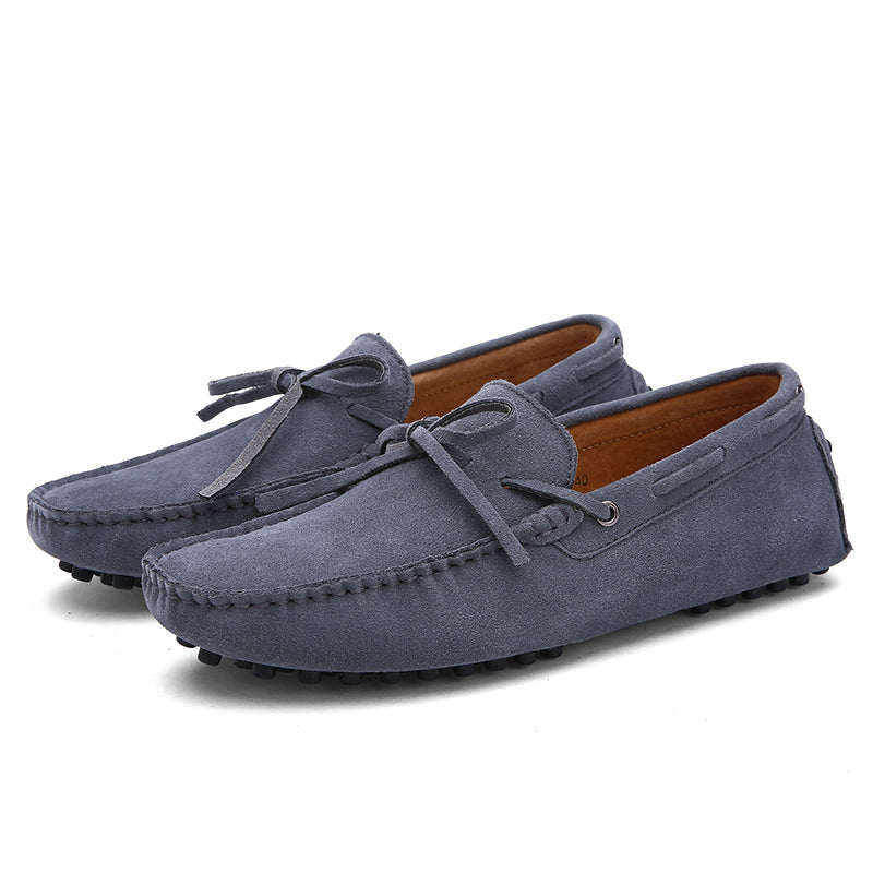 Men Casual Suede Genuine Leather Slip-On Shoes
