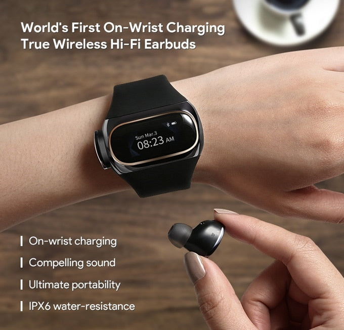 Wearbuds Fitness Tracker 2 In 1 With Bluetooth and Calling