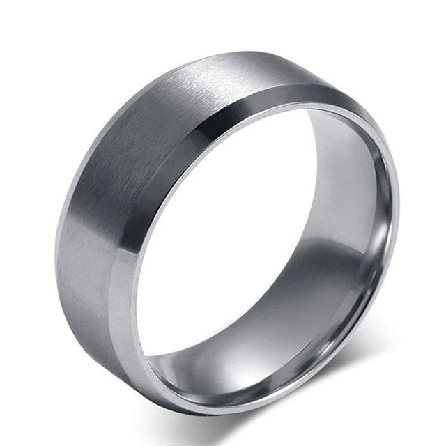UNISEX Punk Vintage Black Stainless Steel Ring