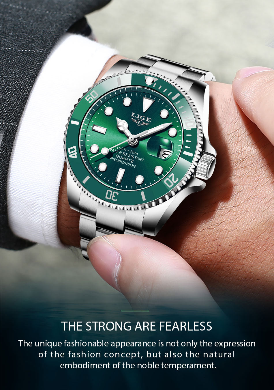 Mens Business Waterproof Quartz Wrist Watch