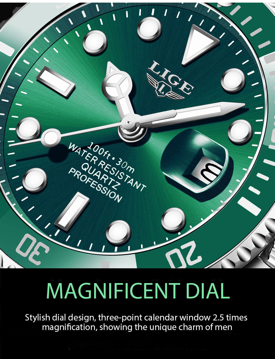 Mens Business Waterproof Quartz Wrist Watch