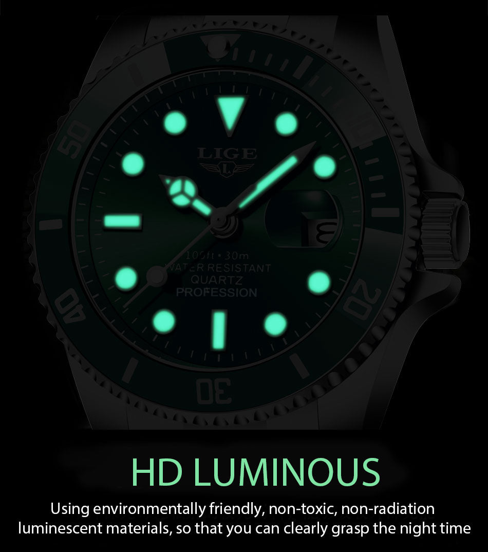 Mens Business Waterproof Quartz Wrist Watch