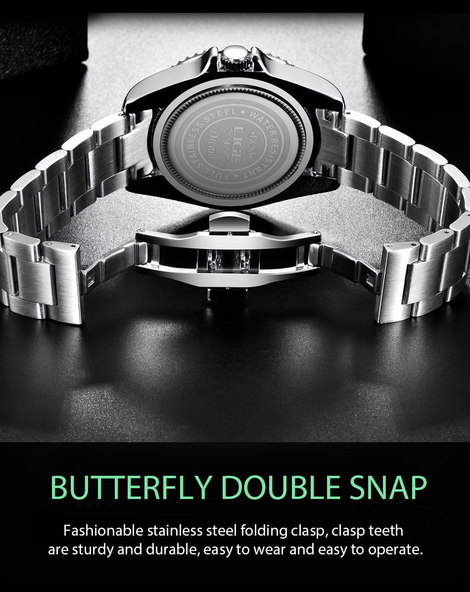 Mens Business Waterproof Quartz Wrist Watch