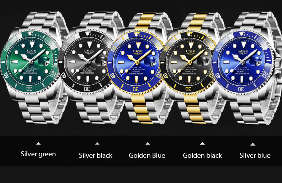 Mens Business Waterproof Quartz Wrist Watch