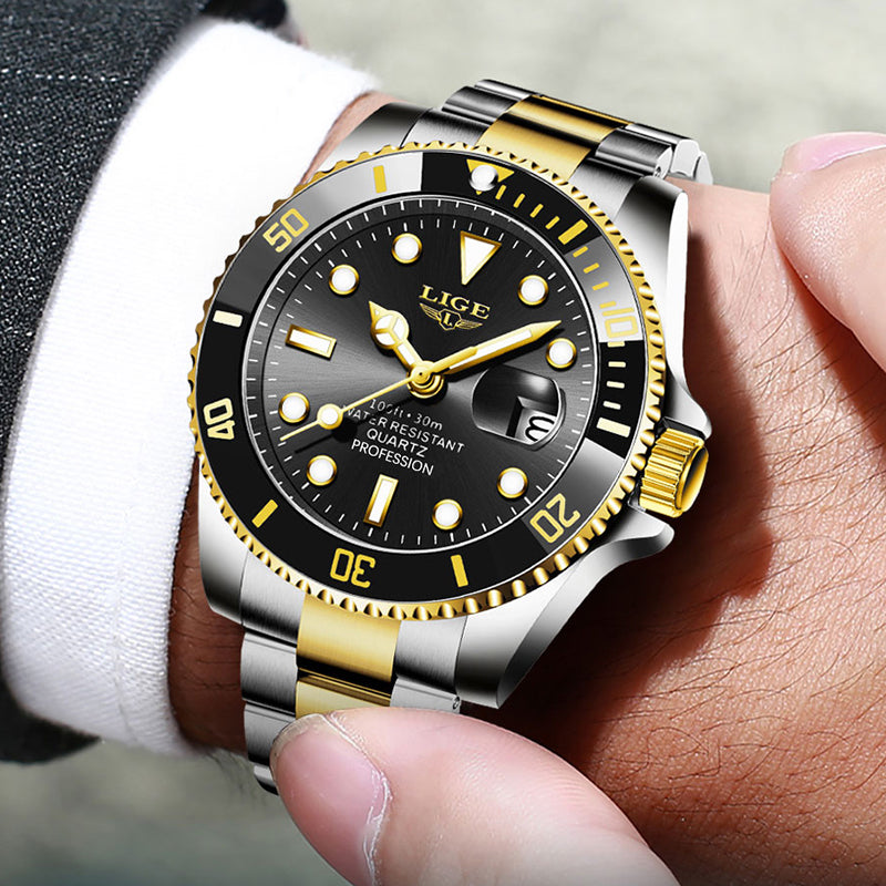 Mens Business Waterproof Quartz Wrist Watch