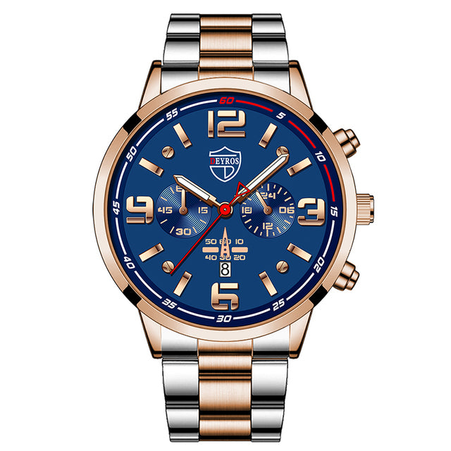 Business Luxury Bracelet Stainless Steel Quartz Watch
