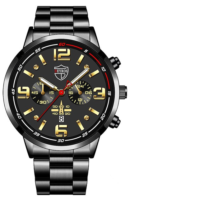 Business Luxury Bracelet Stainless Steel Quartz Watch