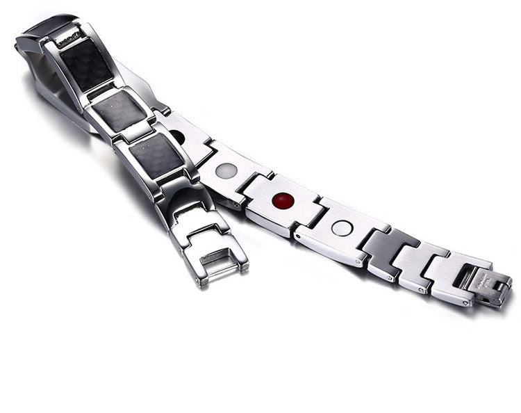 Steel Magnetic Therapy Healing Bracelet Magnet Bangle Relieve Pain Anti Radiation