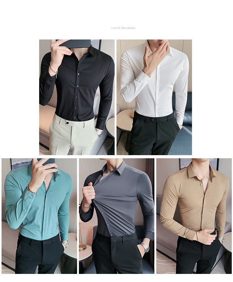 High Elasticity Casual Business Formal Dress Shirts