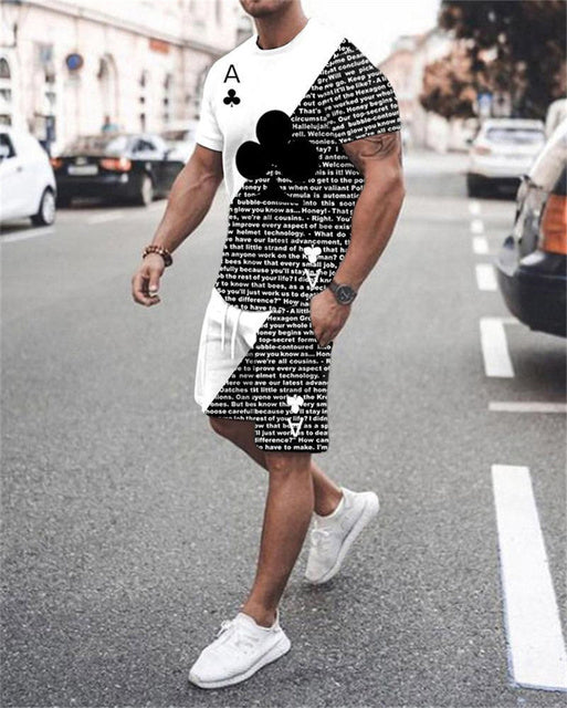 Men's printed summer summer suits