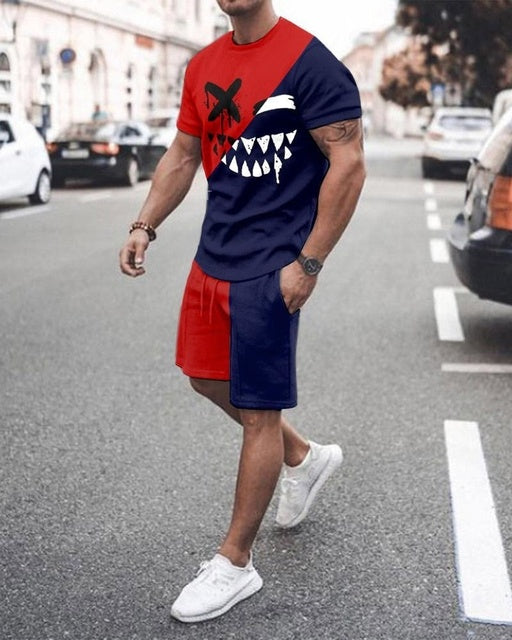 Men's printed summer summer suits