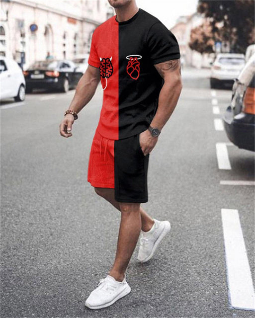 Men's printed summer summer suits