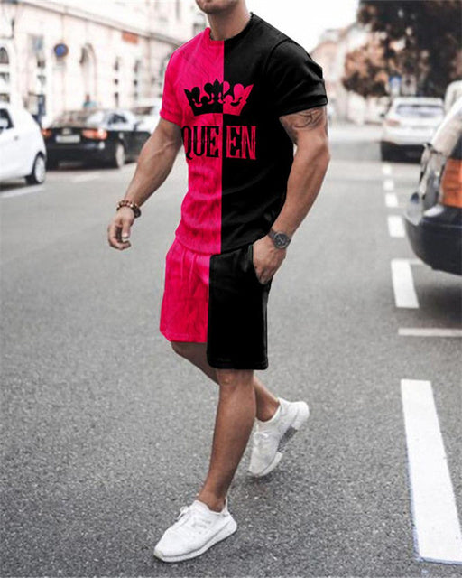 Men's printed summer summer suits