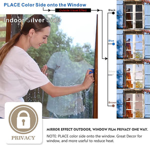 Mirror Window- Daytime Anti UV Sun Blocking Heat Control Reflective Window Tint