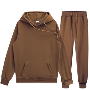 FGKKS Men Sets Hoodie+Pants Two-Pieces Casual Solid Color SweatSuit Men Fashion Sportswear Brand Set Tracksuit Male