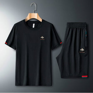 2022 Autumn Sweatsuit Embroidered Fashion Pant O-neck Long Sleeved Casual Suit Tracksuit Men Track Two Piece Streetwear Clothes
