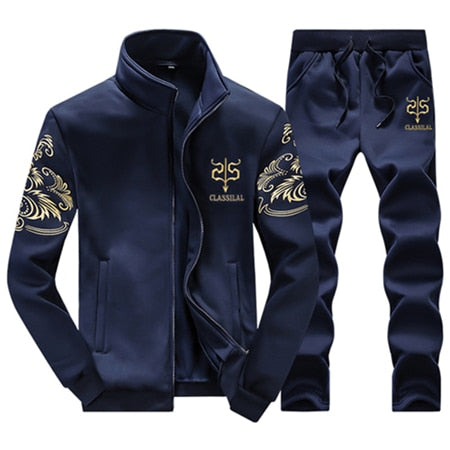 New Winter Thick Men Sports Suit Tracksuit Hooded Sportswear Zipper Cardigan Hooded Woolen trousers Pants Casual Men Set