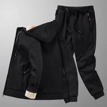 Load image into Gallery viewer, Men&#39;s Sets Jacket + pant Warm Fur Winter Sweatshirt Cashmere Tracksuit Men&#39;s Sets Fleece Thick Hooded Brand Casual Track Suits
