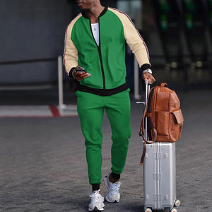 Fashion Men's New Color Jogging Suit For Men Youth Fashion Casual Sports Set Zipper Tracksuit