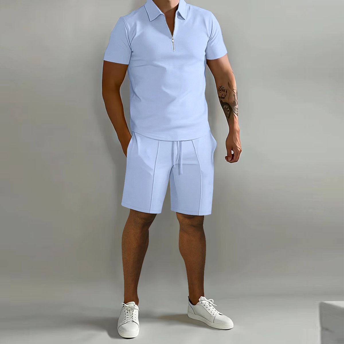 MirageBurst™- Thin Polo Shirt+Sport Shorts Mens Tracksuit