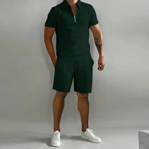 MirageBurst™- Thin Polo Shirt+Sport Shorts Mens Tracksuit