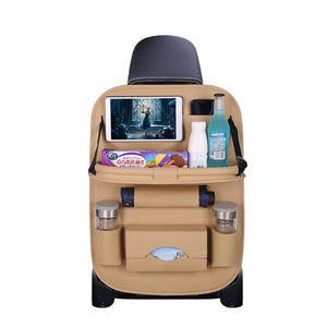 Multifunction Car Back Seat Organizer - Foldable Table Tray Tablet Holder Back Seat Storage
