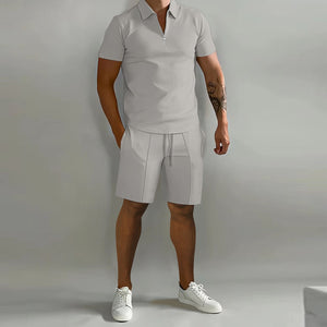 MirageBurst™- Thin Polo Shirt+Sport Shorts Mens Tracksuit