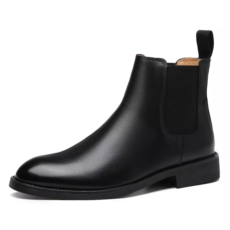 Classic Men's Retro Leather Chelsea Boots: British Style