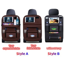 Load image into Gallery viewer, Multifunction Car Back Seat Organizer - Foldable Table Tray Tablet Holder Back Seat Storage
