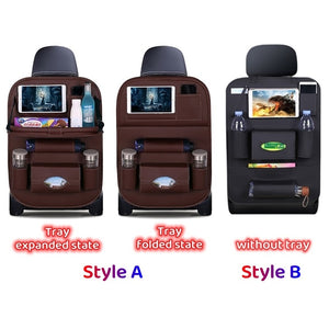 Multifunction Car Back Seat Organizer - Foldable Table Tray Tablet Holder Back Seat Storage