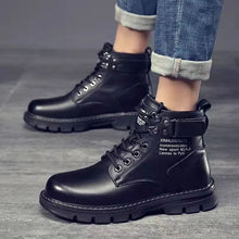 Load image into Gallery viewer, Men&#39;s High-Top Waterproof Motorcycle Boots: Spring &amp; Autumn Fashion
