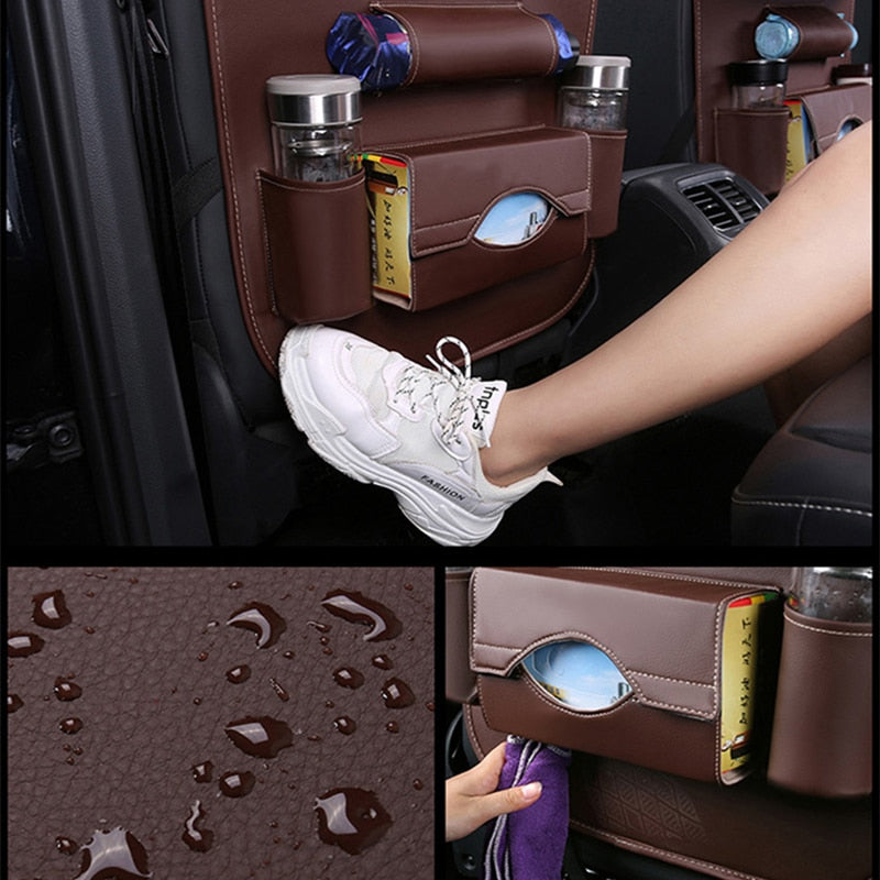 Multifunction Car Back Seat Organizer - Foldable Table Tray Tablet Holder Back Seat Storage