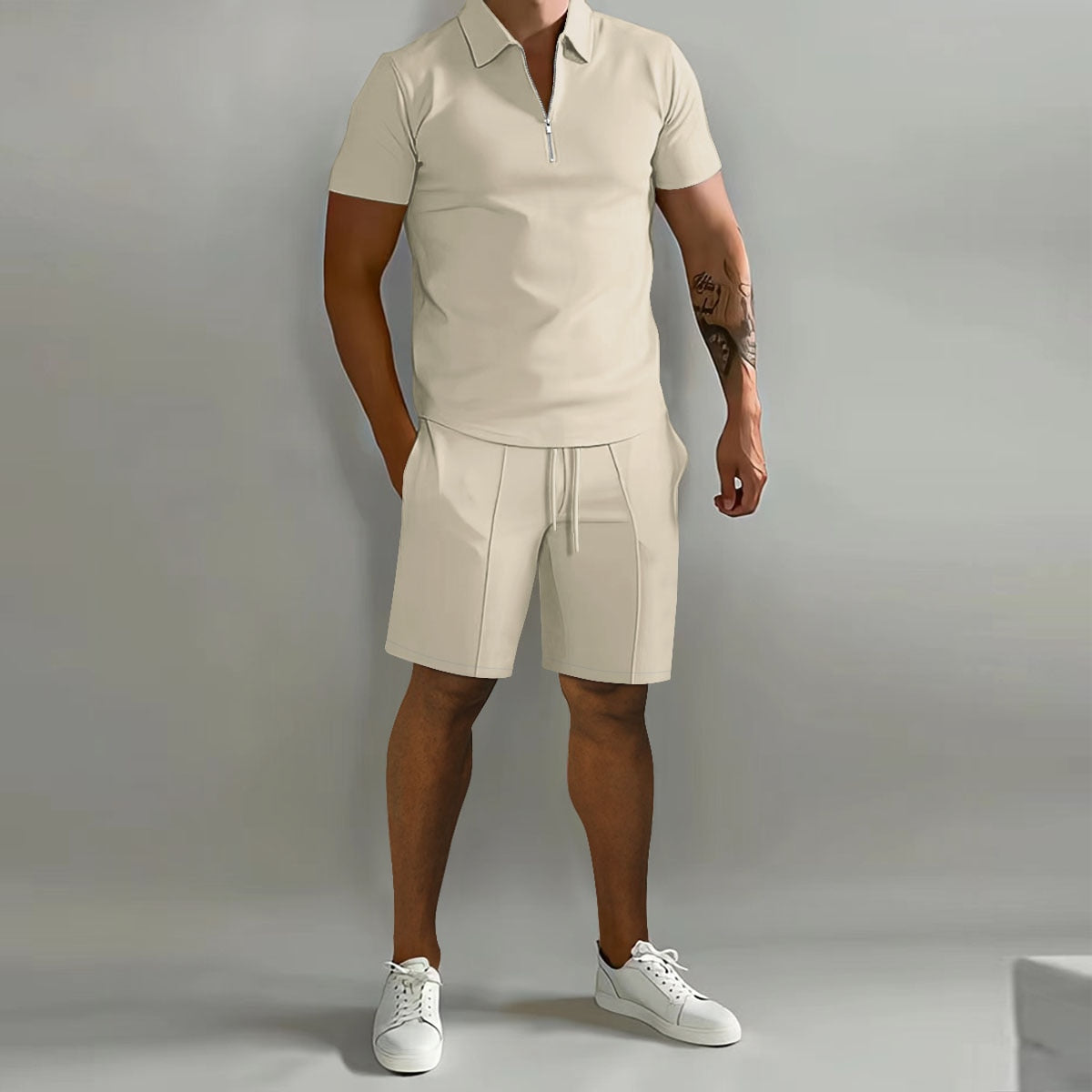 MirageBurst™- Thin Polo Shirt+Sport Shorts Mens Tracksuit