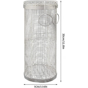 BBQ Basket -Barbecue Cooking Grill Grate Round Rotisserie Basket