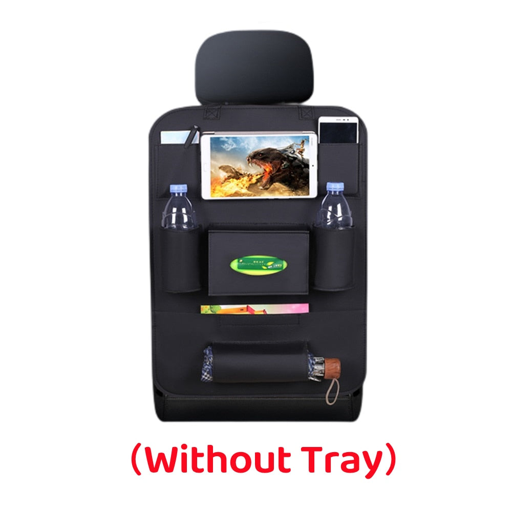 Multifunction Car Back Seat Organizer - Foldable Table Tray Tablet Holder Back Seat Storage