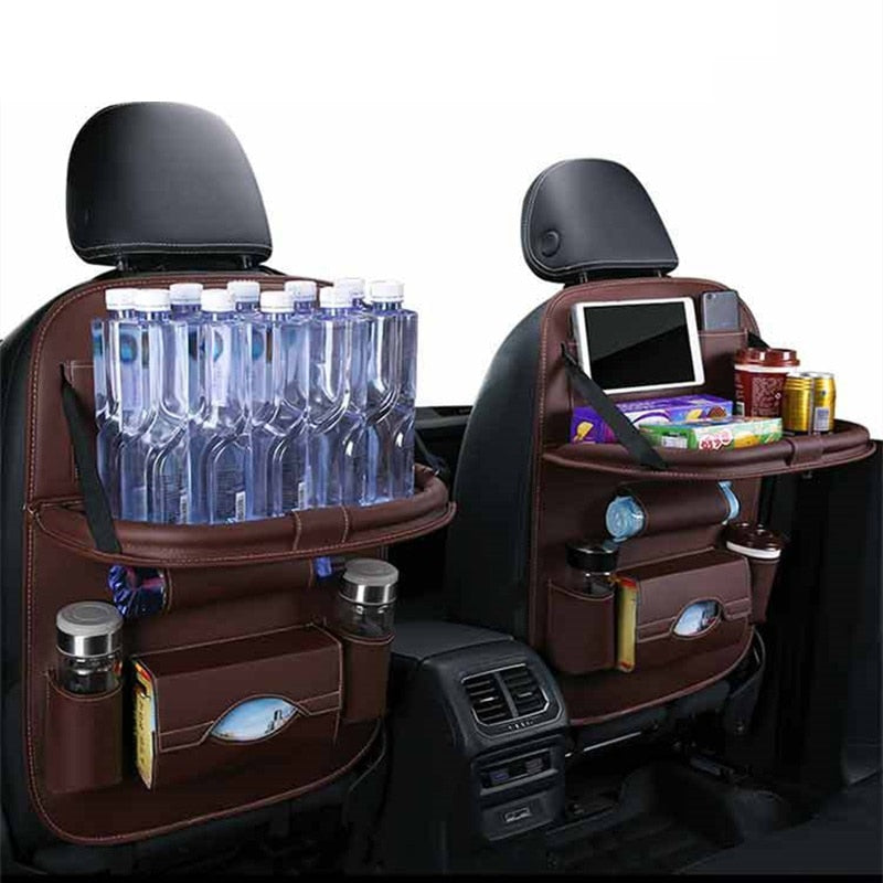 Multifunction Car Back Seat Organizer - Foldable Table Tray Tablet Holder Back Seat Storage